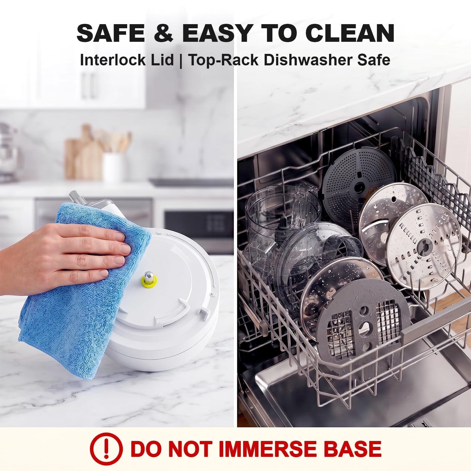 GVODE 5-in-1 Food Processor Attachment Compatible with KitchenAid Stand Mixers